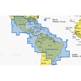 Carte Navionics+ Mexique, Caraïbes vers Brésil