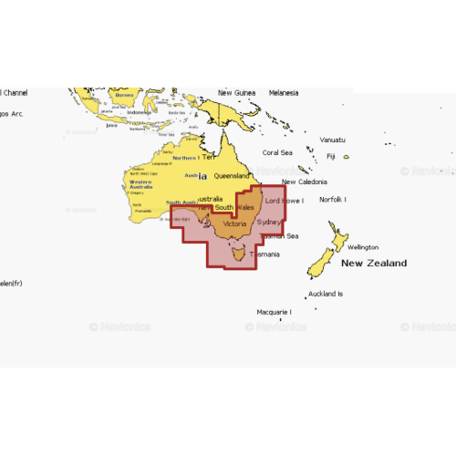 Navionics kaart + Australië, Zuidoost
