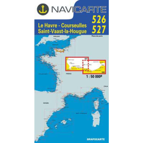 Navigatiekaart Navicarte 526/527 Le Havre, St Vaast, La Houge