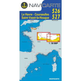 Navigation map Navicarte 526/527 Le Havre, St Vaast, La Houge