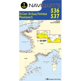Navigation map Navicarte 536/537 St Cast, St Quay, Ploumanac'h