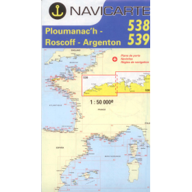 Navigation map Navicarte 538/539 Ploumanac'h, Ile de Batz, Portsal