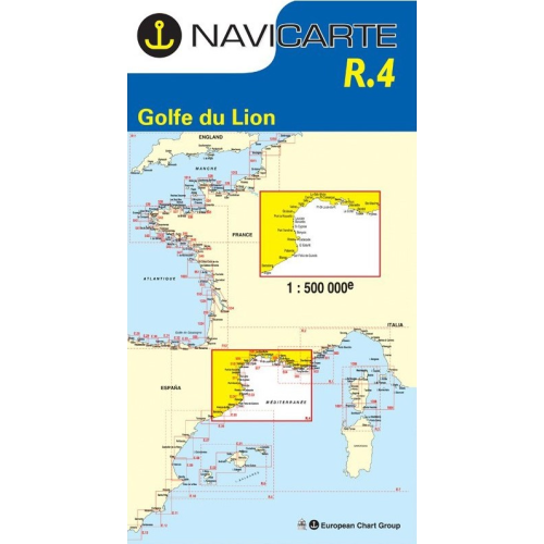Mappa di navigazione Navicarte R4 Golfo del Leone, Marsiglia, Barcellona