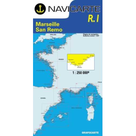 Navicarte R1 navigation map Marseille, San Remo