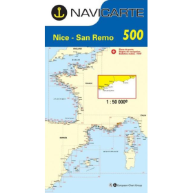 Navicarte 500 navigation map Nice, San Remo