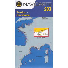 Navigation map Navicarte 503 Toulon, Cavalaire, Hyères Islands