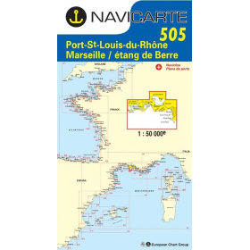 Navigation map Navicarte 505 Port Saint Louis, Marseille, Etang de Berre