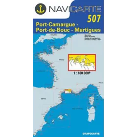 Navigation map Navicarte 507 Port Camargue, Port de Bouc, martigues