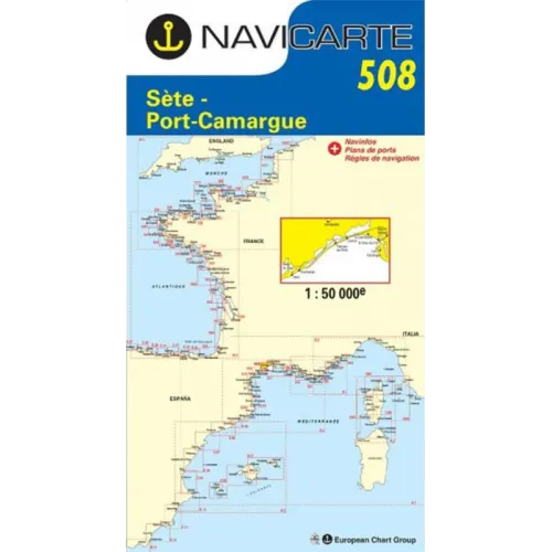 Carte de navigation Navicarte 508 Sète, Port Camargue