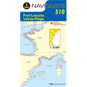 Mapa de navegación Navicarte 510 Port Leucate, Valras, Gruissan