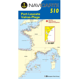 Navigation map Navicarte 510 Port Leucate, Valras, Gruissan