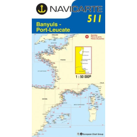 Navigation map Navicarte 511 Banyuls, Port Leucate, Port Vendres