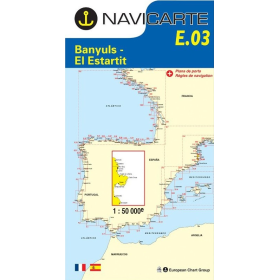 Mapa de navegación Navicarte E3 Banuls, El Estartit