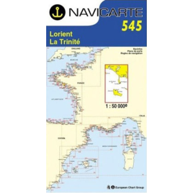 Navigation map Navicarte 545 Lorient, La Trinité, Belle Ile, Houat