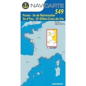 Navigation map Navicarte 549 Pornic, St Gilles Croix de Vie, Noirmoutier