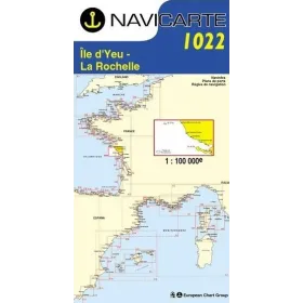 Navicarte 1022 navigation map Ile d'Yeu, La Rochelle, Les Sables d'Olonne