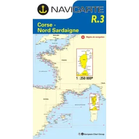 Navicarte R3 navigation map Corsica, North Sardinia