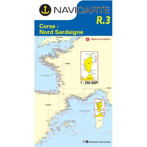 Carte de navigation Navicarte R3 Corse, Nord Sardaigne