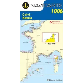 Navigation map Navicarte 1006 Calvi, Bastia