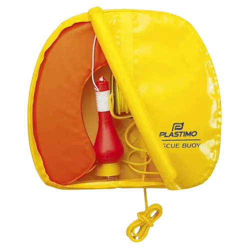 Boya de rescate Plastimo Boya de herradura con funda amarilla clara
