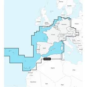 Navionics kaart + Europa, Centrum en West