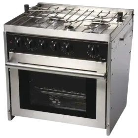 Force10 Cocina de gas de 5 fuegos Horno Parrilla sobre cardán