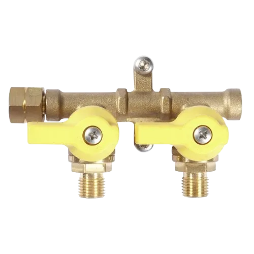 ENO GAS VALVE Double in-line valve kit Inlet G1/4 F 2 Outlets G1/4 M