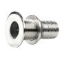 VETUS Bündig polierter Edelstahl durch den Rumpf, Gewinde 19 mm, geriffelt 22 mm