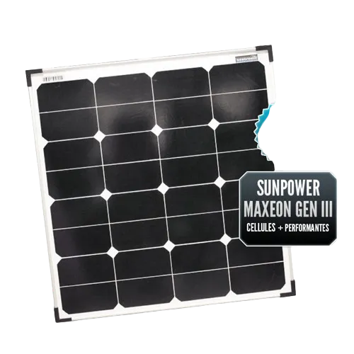 Células de painel solar rígido Seatronic SUNPOWER 60 W