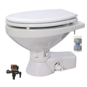 Jabsco Quiet Flush normale 24-V-Elektrotoilette + Magnetventil