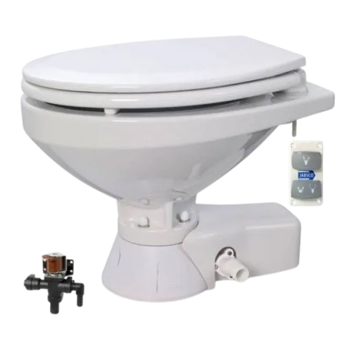 WC elettrico Jabsco Quiet Flush regolare 24V + elettrovalvola
