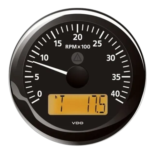 Veratron ViewLine Tachometer 4000 RPM 85mm Black