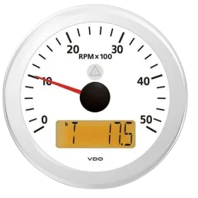 Veratron ViewLine Tacómetro 5000 RPM 85mm Blanco