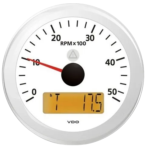 Tacômetro Veratron ViewLine 5000 RPM 85mm Branco
