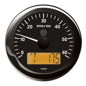 Veratron ViewLine Toerenteller 6000 RPM 85mm Zwart