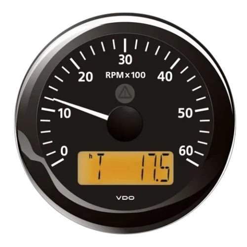 Veratron ViewLine Tachometer 6000 RPM 85mm Black