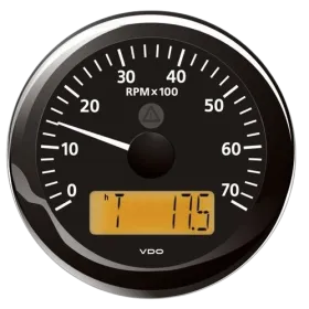 Veratron ViewLine Toerenteller 7000 RPM 85mm Zwart