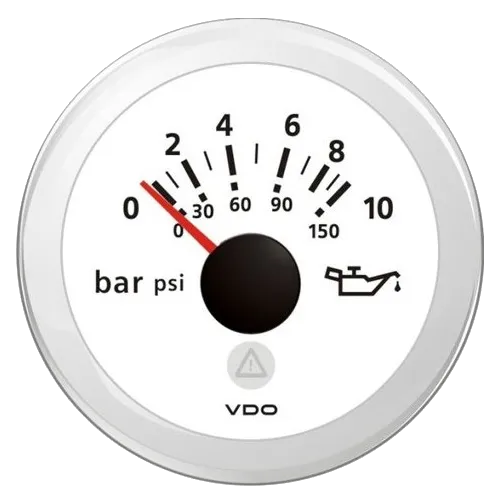 Medidor de pressão do óleo do motor Veratron ViewLine 10 bar branco