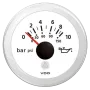 Medidor de pressão do óleo do motor Veratron ViewLine 10 bar branco