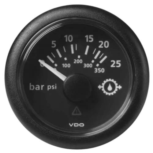 Veratron ViewLine Medidor de presión de aceite del motor 25 bar Negro