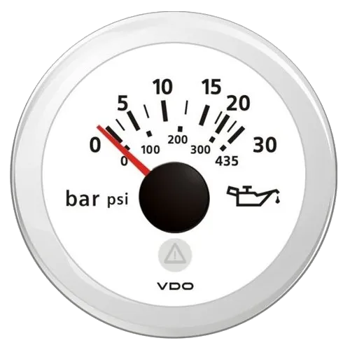 Manometro olio motore Veratron ViewLine 30 bar Bianco