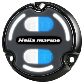 Foco subacuático Hella Marine Apelo A2 blanco / azul Carcasa de aluminio