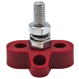 Seatronic Single vermelho isolado com parafuso de aço inoxidável M8