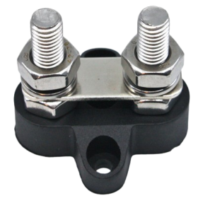 Seatronic Duplo preto isolado com dois parafusos M8 de aço inoxidável