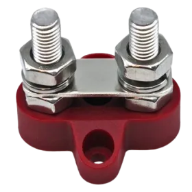 Seatronic Doble trama aislada roja dos tornillos de acero inoxidable M8
