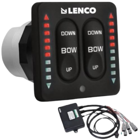 Lenco 2-osainen ISK-kytkin LED-kaksoisliittimellä