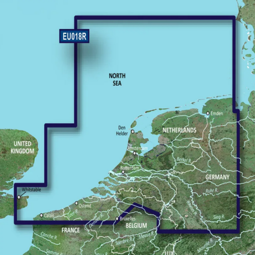 BlueChart® G3 HXEU018R Kaart - Benelux Offshore en Inland