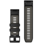Garmin QuickFit 26 Uhrenarmband Silikon Schwarz / Kieselgrau
