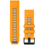 Garmin Bracelet de montre QuickFit 26 Silicone Orange / Graphite