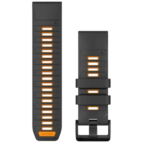 Garmin QuickFit 26 Silicone Watch Band Graphite / Orange